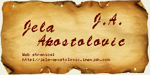 Jela Apostolović vizit kartica